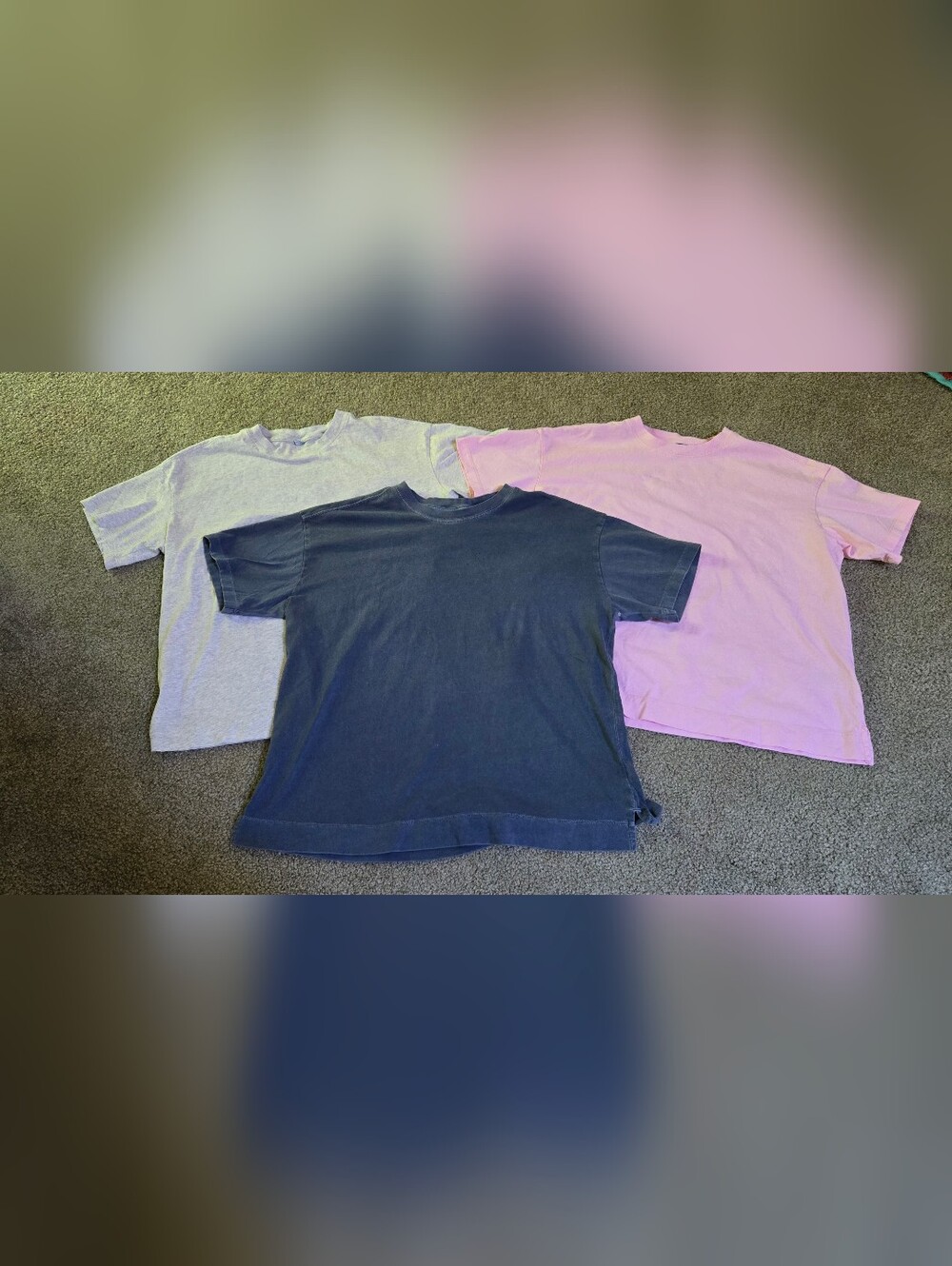 Old Navy Tee Bundle- Short Sleeve - Pink, Navy & Gray S Tall